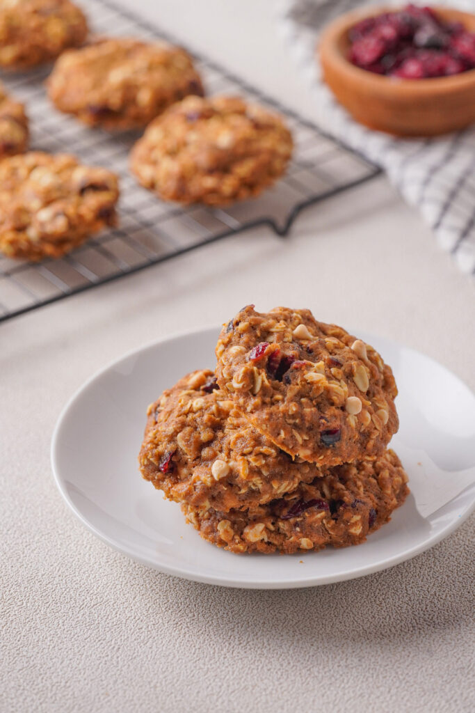 White Chocolate Cranberry Oatmeal Cookies