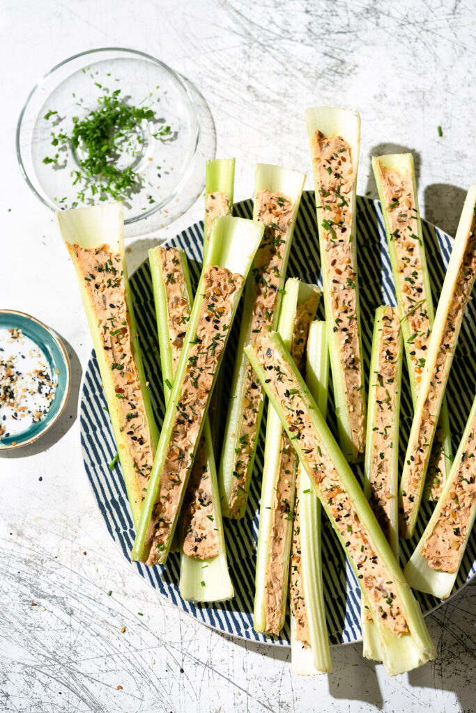 Celery Boats With Caramelized Onion Dip - Real Food From Dad