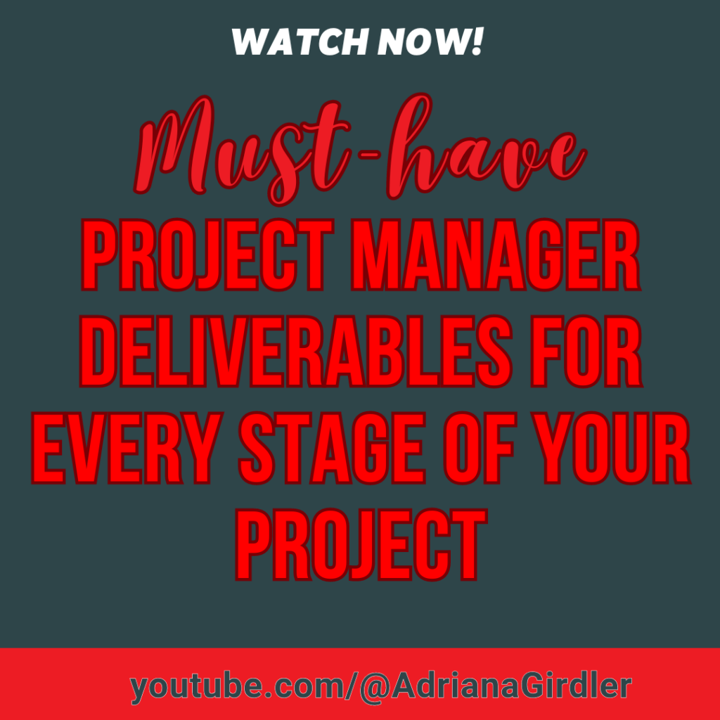 Project Manager Deliverables Per Project Phase