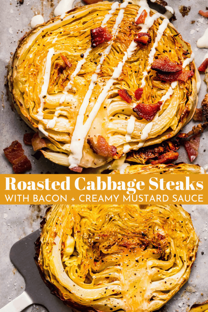 Roasted Cabbage Steaks With Bacon