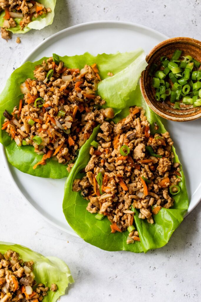 Best Chicken Lettuce Wraps On Plate